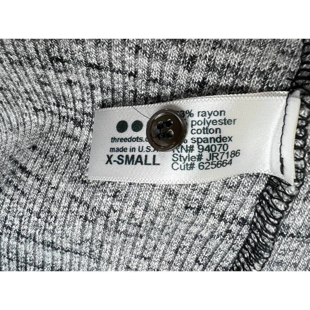 Three Dots Gray Asymmetric Wrap Front Draped Long… - image 8